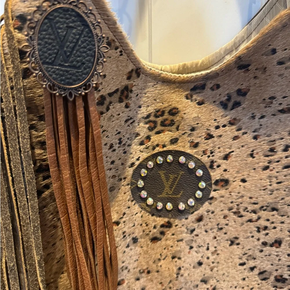 Brown Fringe Leather Bag Keep it Gypsy - Picture 4 of 5